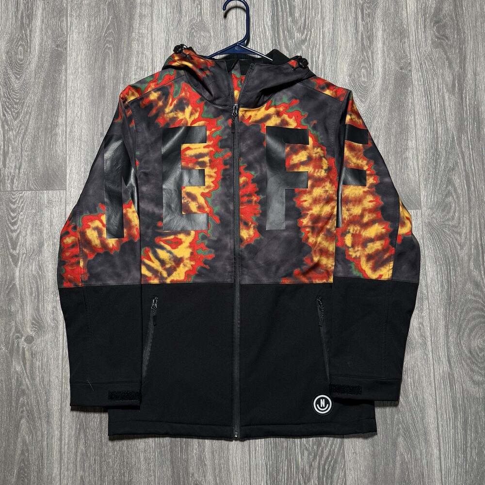 Neff Daily Softshell DWR Jacket Rasta Black 2020 Giacca Snowboard Size Small EUC